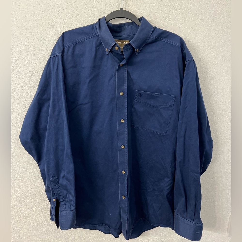 Ariat Men's Navy Button-Down Shirt